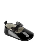 Sapato bebê com laço preta