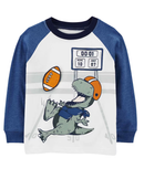 Camiseta infantil manga longa dinossauro branca |