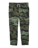 Calça de moletom infantil jogger camuflada verde |