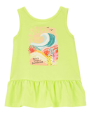 Regata infantil peace love sunshine com babado verde |