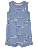 Macaquinho bebê com ondas azul |