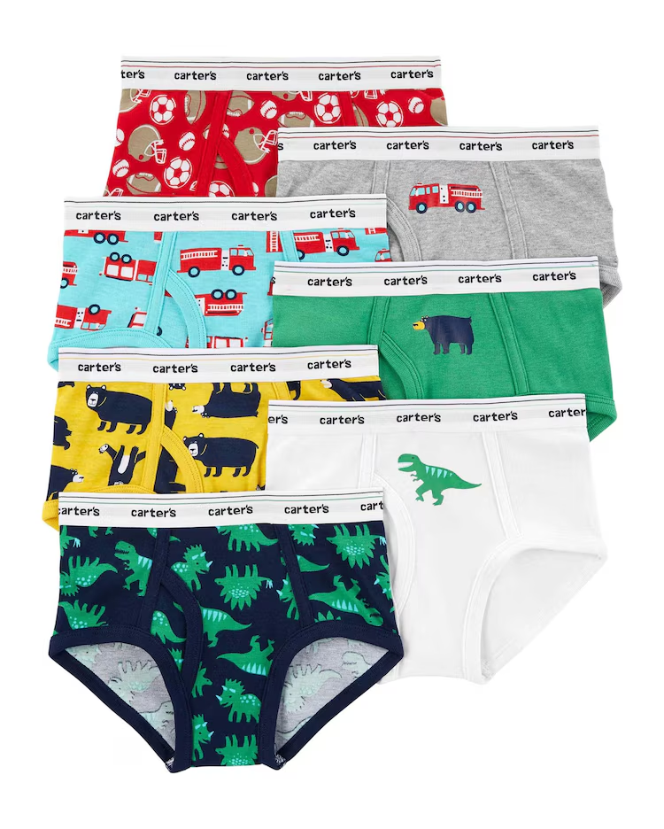 Kit Cueca Infantil 7 Peças Mix - Multicor
