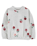 Blusão bebê moletom fechado maçã cinza | Carter's