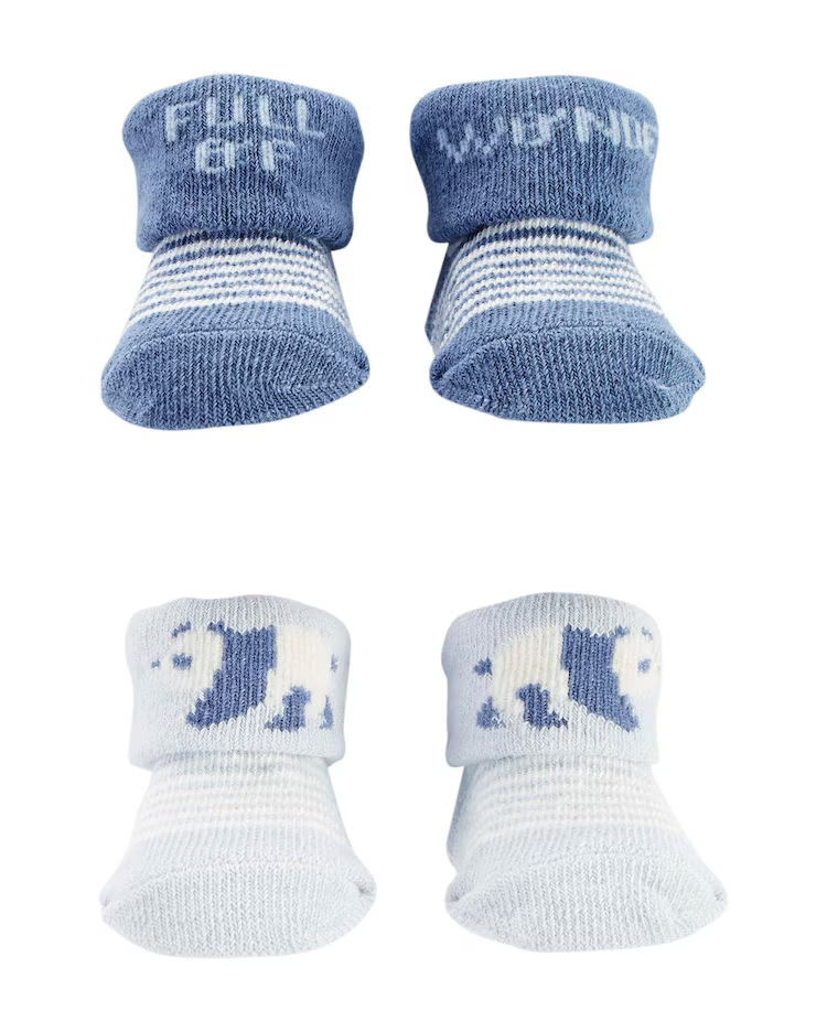 Kit meia bebê 2 pares listrado panda multicor |