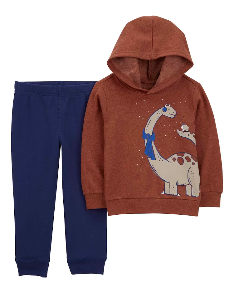 Conjunto longo infantil dinossauro multicor |