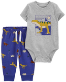 Conjunto longo bebê 2 peças mescla dino multicor |