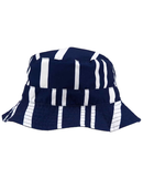 Chapéu infantil dupla face listrado azul |
